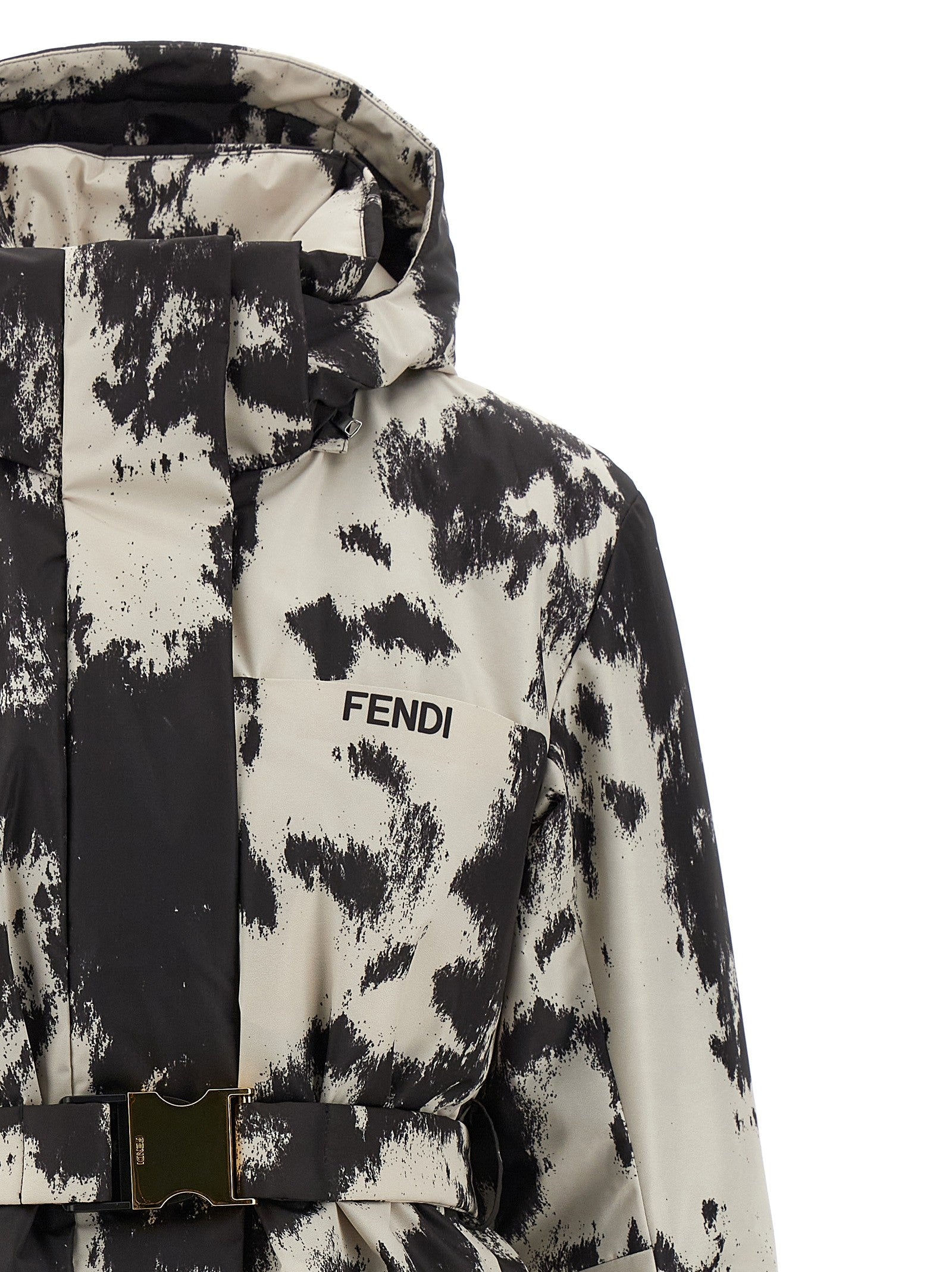 Fendi Frosted Fauna Ski Jacket Gold