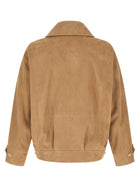 AURALEE Full Grain Leather Blouson Beige, view 2