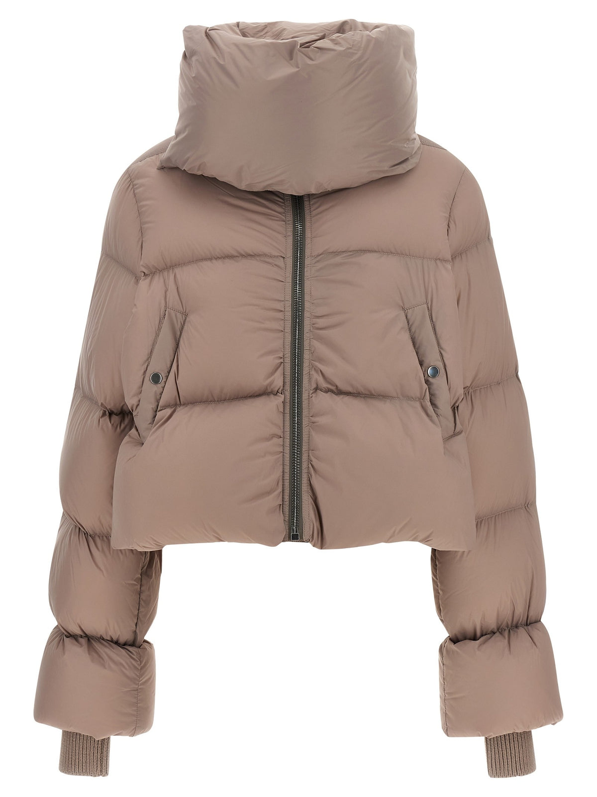 Rick Owens Funnel Neck Down Jacket Blue