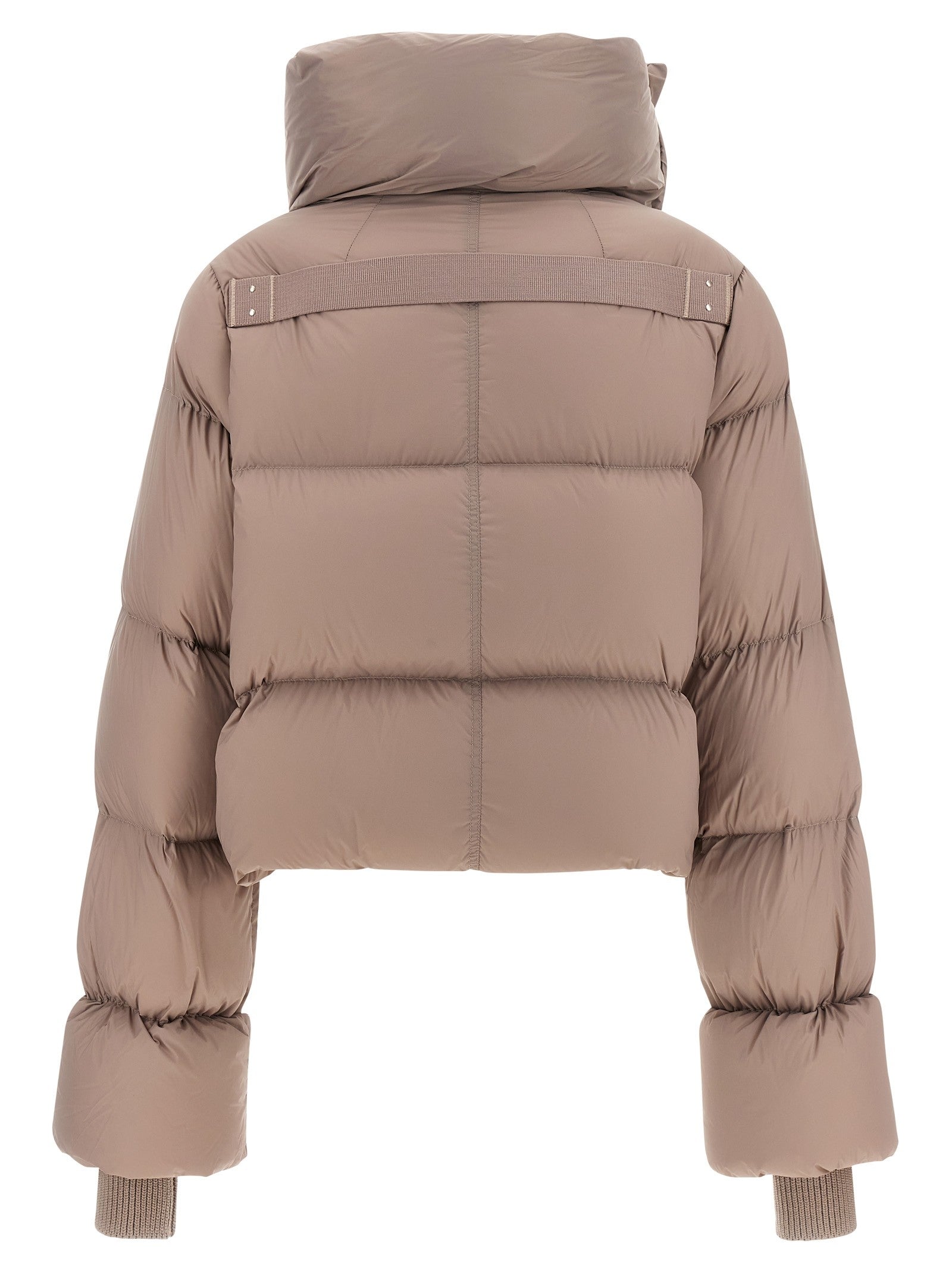 Rick Owens Funnel Neck Down Jacket Blue