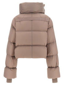 Rick Owens Funnel Neck Down Jacket Blue