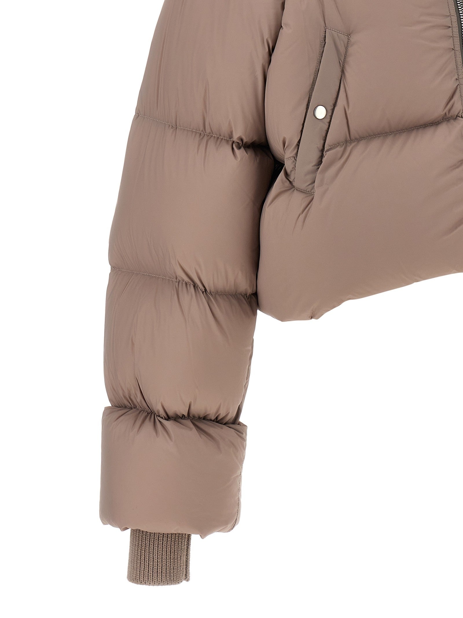 Rick Owens Funnel Neck Down Jacket Blue
