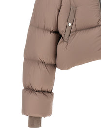 Rick Owens Funnel Neck Down Jacket Blue