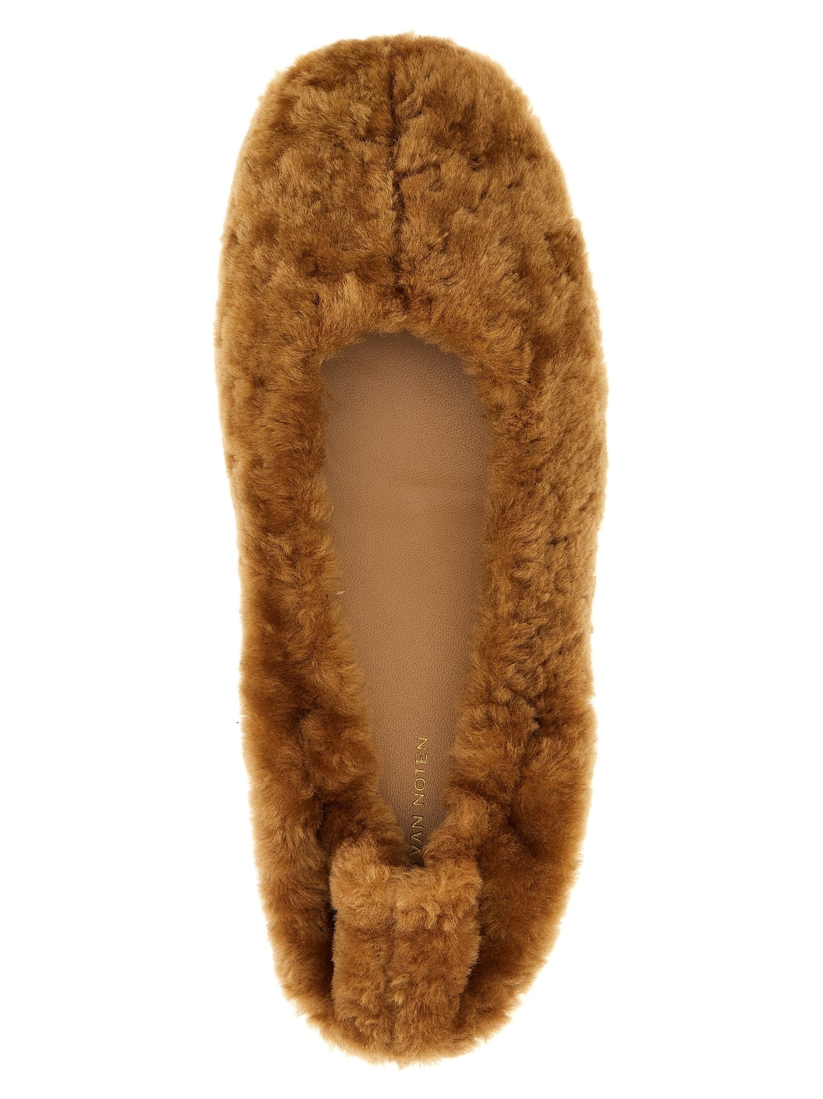 Dries Van Noten Fur Ballet Flats Brown