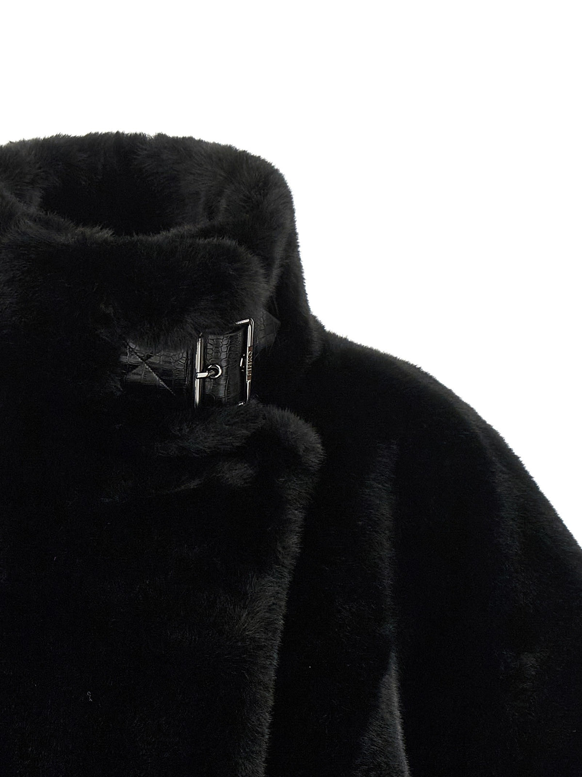 Pinko Fur Cape Black