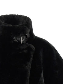 Pinko Fur Cape Black