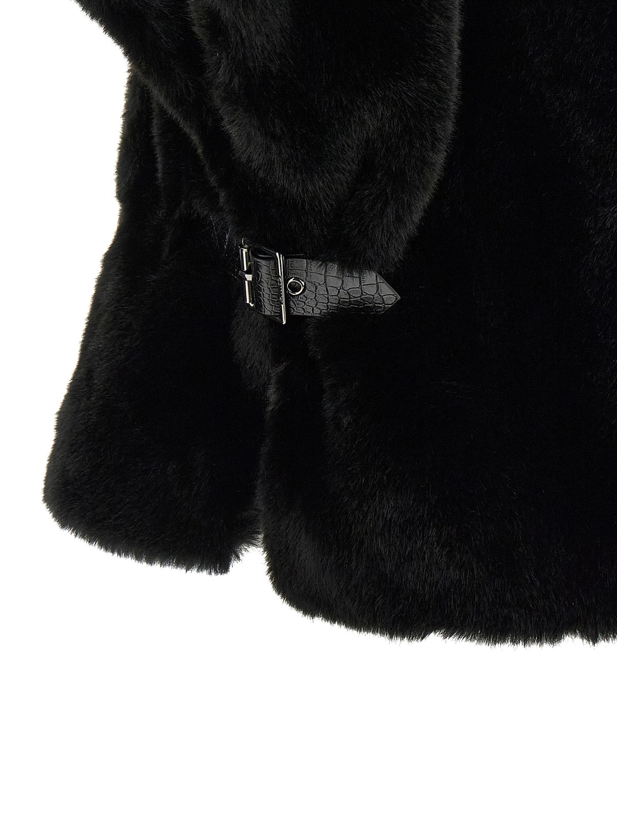 Pinko Fur Cape Black