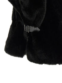Pinko Fur Cape Black