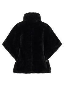 Pinko Fur Cape Black