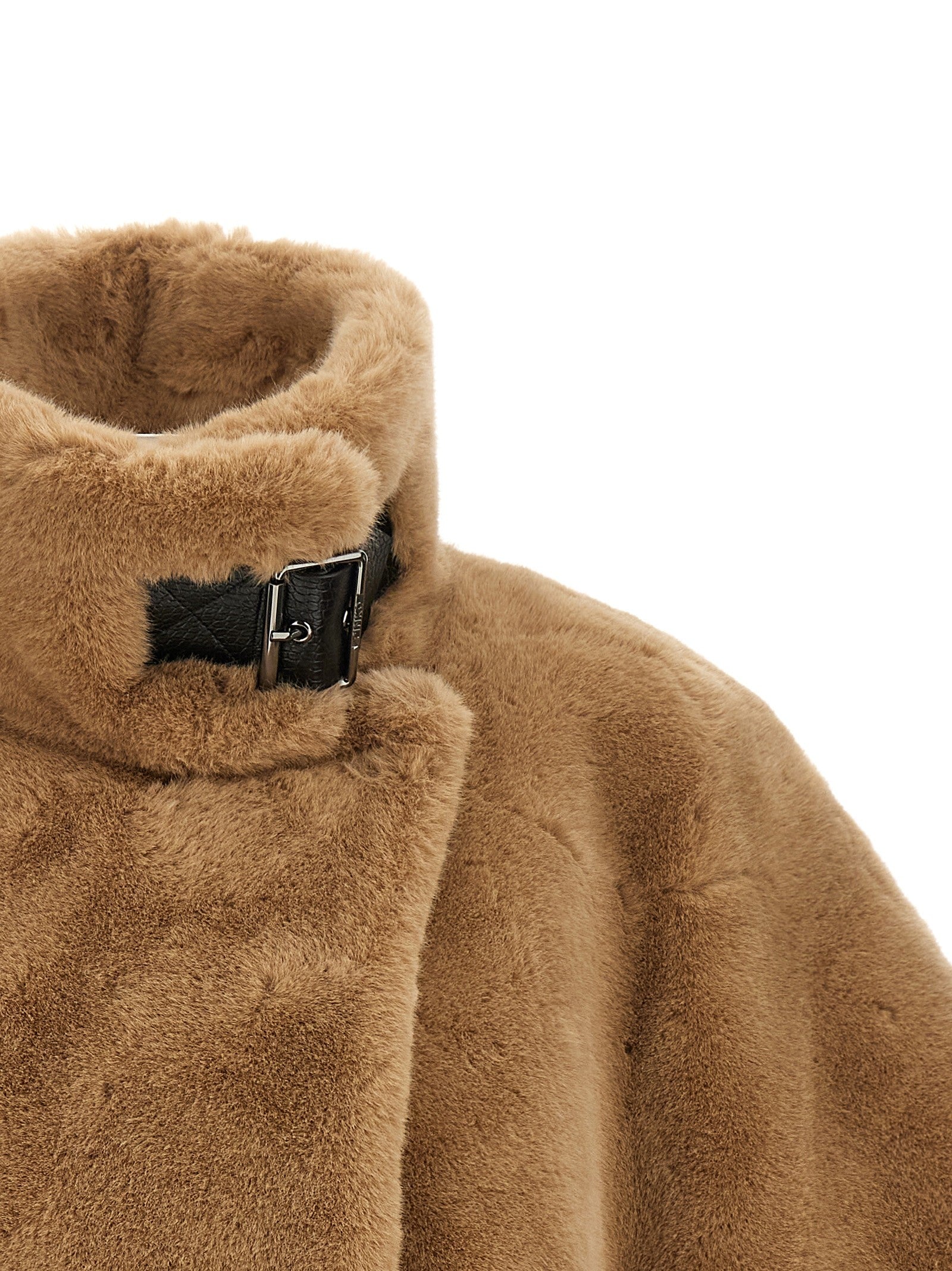Pinko Fur Cape Beige
