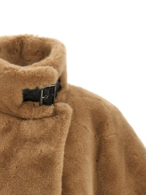 Pinko Fur Cape Beige