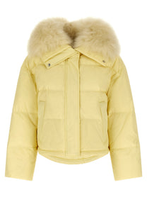 Yves Salomon Army Fur Insert Down Jacket Yellow
