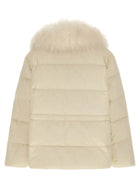 Yves Salomon Army Fur Insert Down Jacket White, view 2