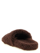 Balenciaga Furry Open Sandals Brown, view 3