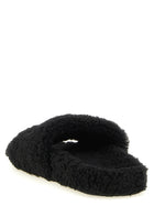 Balenciaga Furry Open Sandals Black, view 3