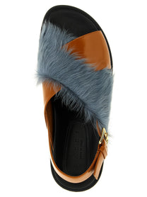 Marni Fussbett Sandals Gold