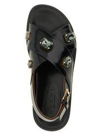 Marni Fussbett Sandals Black
