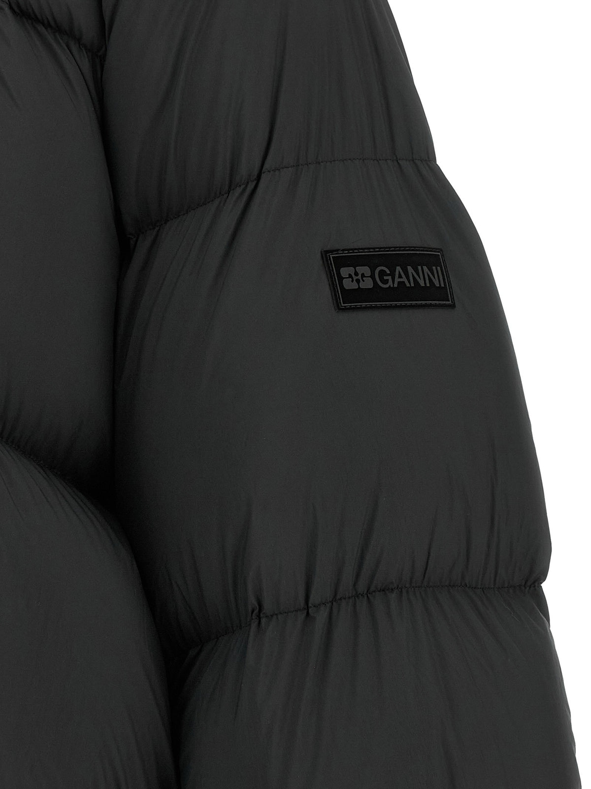 Ganni Future Nylon Down Jacket Grey