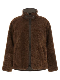 Brunello Cucinelli Fuzzy Reversible Jacket Brown
