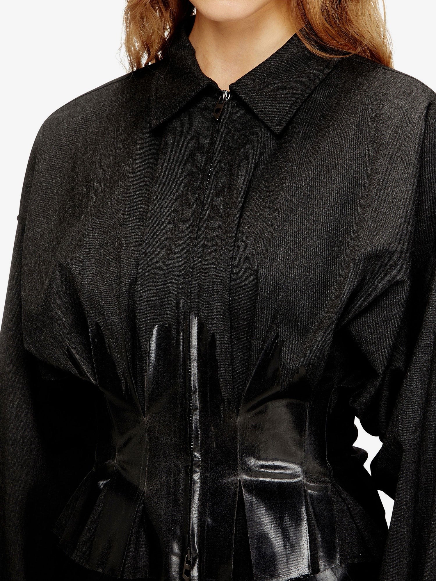 Diesel Women's Anbu Virgin Wool Blend Jacket Black