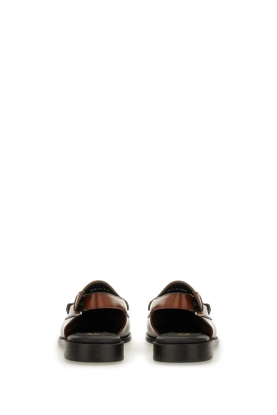 Brown leather sandals with black rubber sole and single strap g h bass women’s moccasin weejun beige
