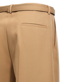Jil Sander Gabardine Belt Pants Beige