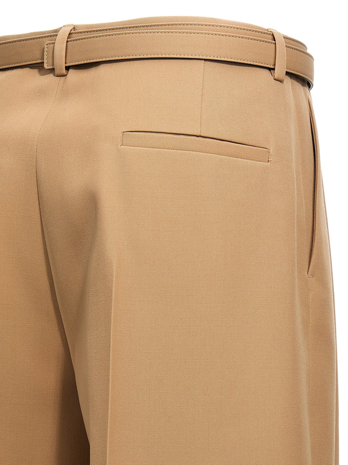 Jil Sander Gabardine Belt Pants Beige, view 4