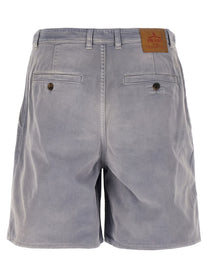 PRADA Gabardine Bermuda Shorts Grey
