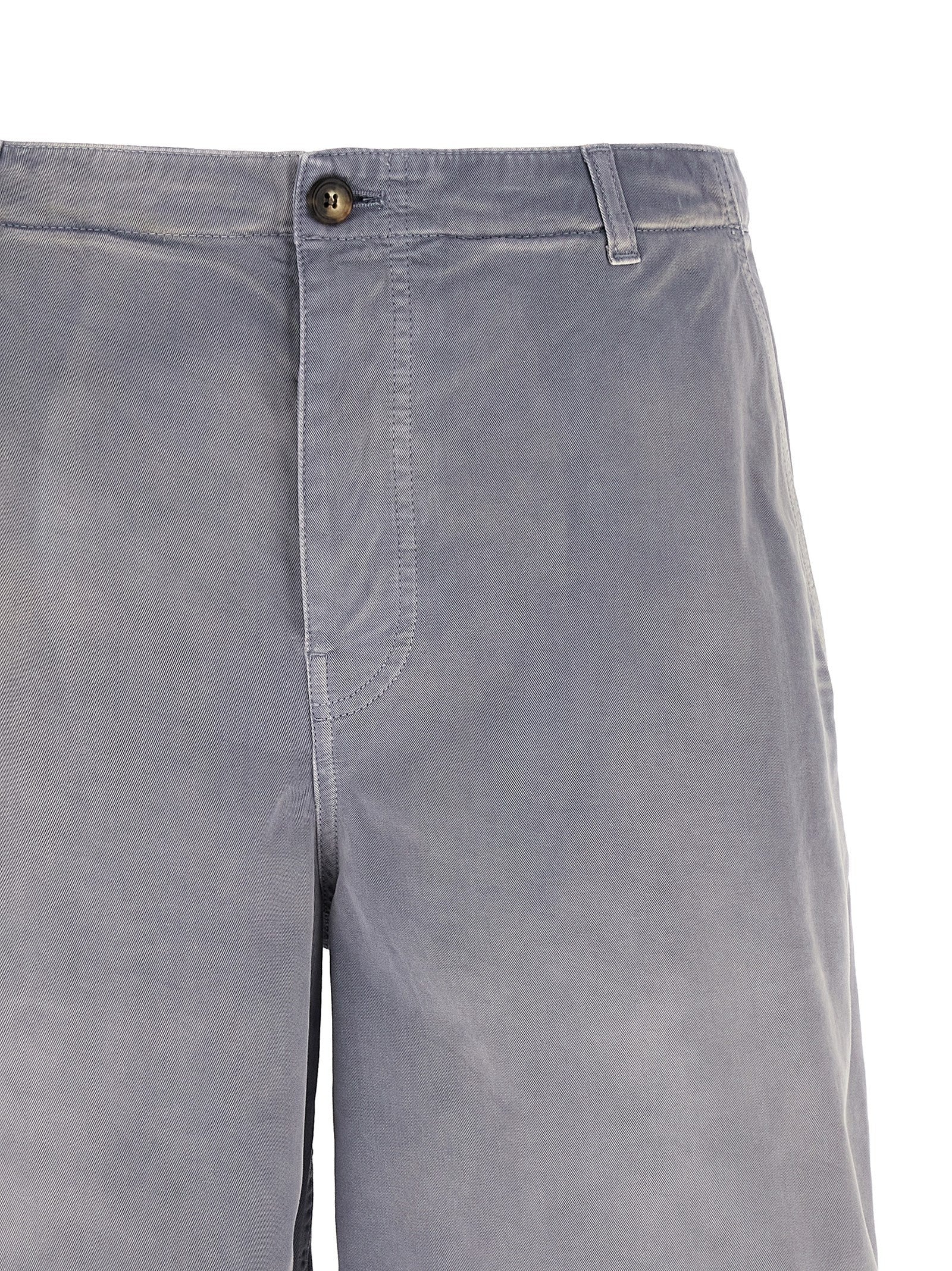 PRADA Gabardine Bermuda Shorts Grey