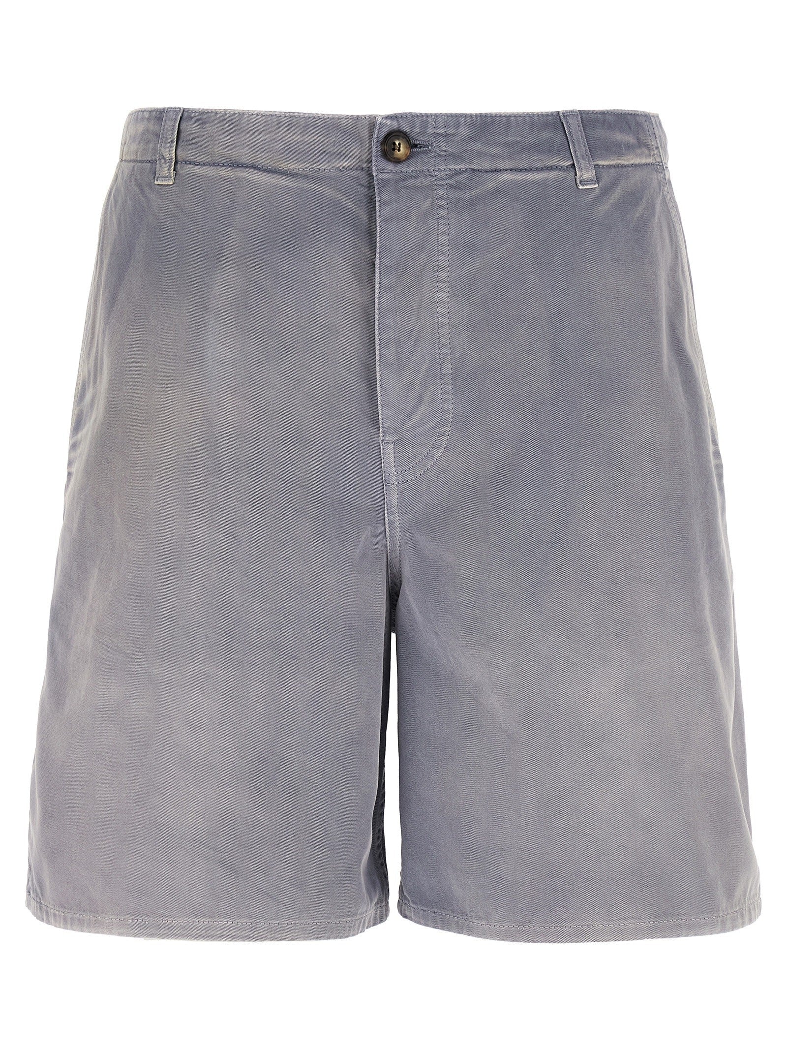 PRADA Gabardine Bermuda Shorts Grey