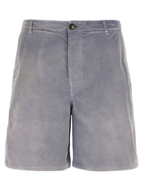 PRADA Gabardine Bermuda Shorts Grey