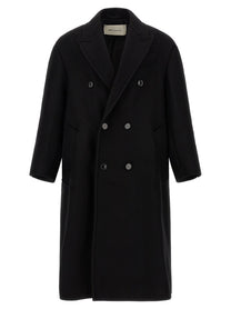 Ami Paris Gabardine Coat Black