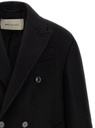 Ami Paris Gabardine Coat Black