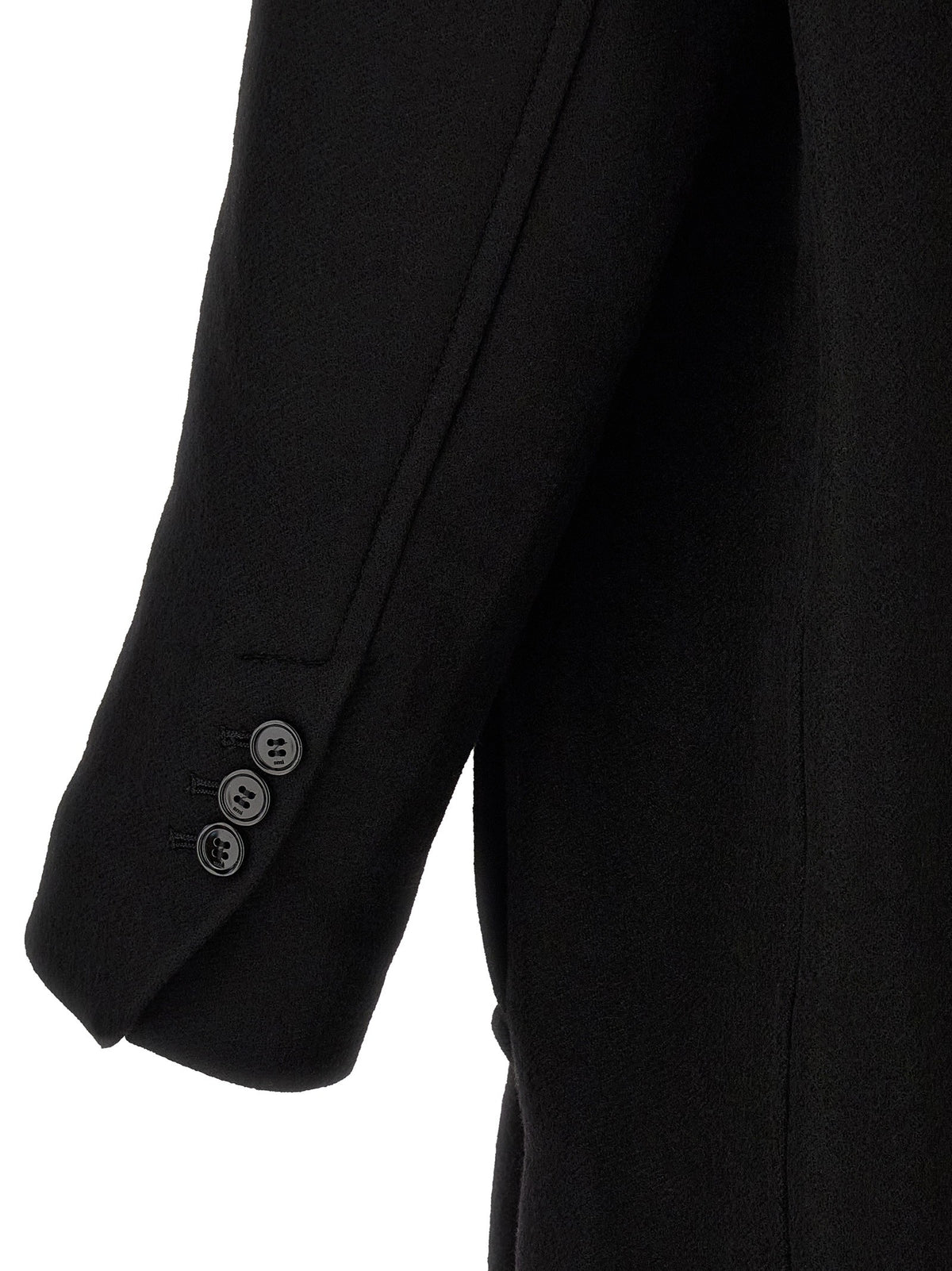 Ami Paris Gabardine Coat Black