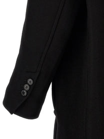 Ami Paris Gabardine Coat Black