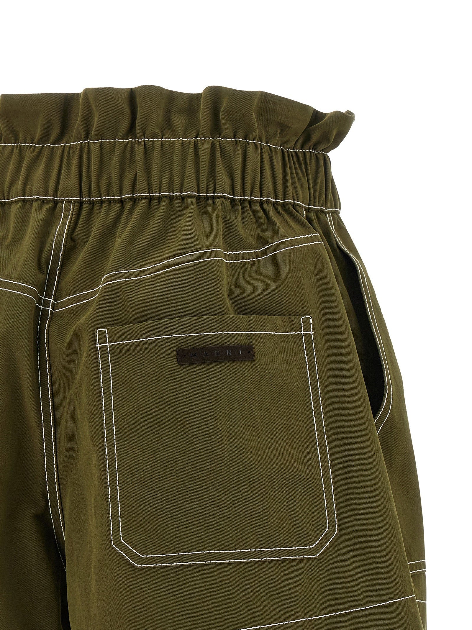 Marni Gabardine Shorts Green