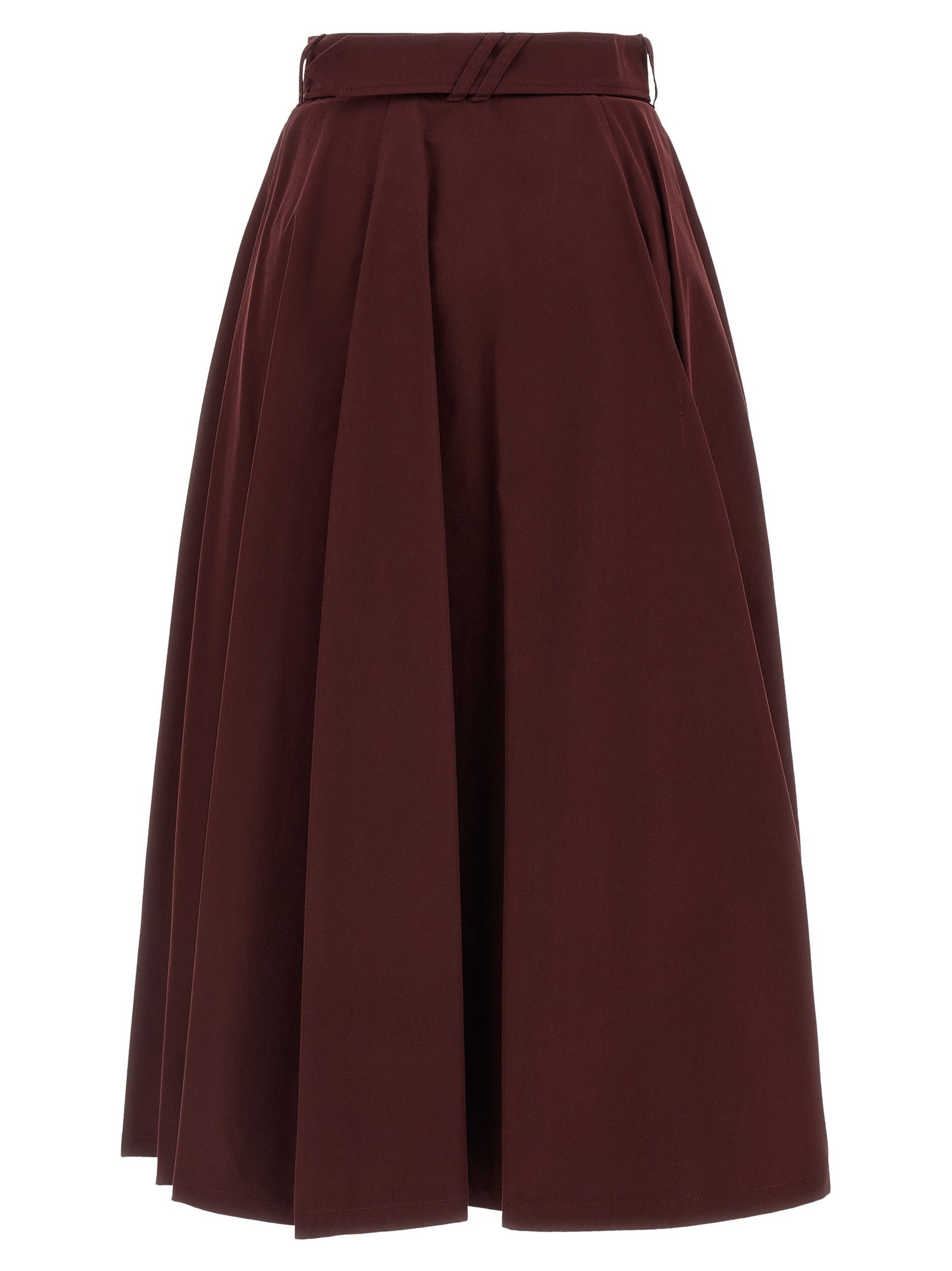 Burberry Gabardine Trench Coat Skirt Red