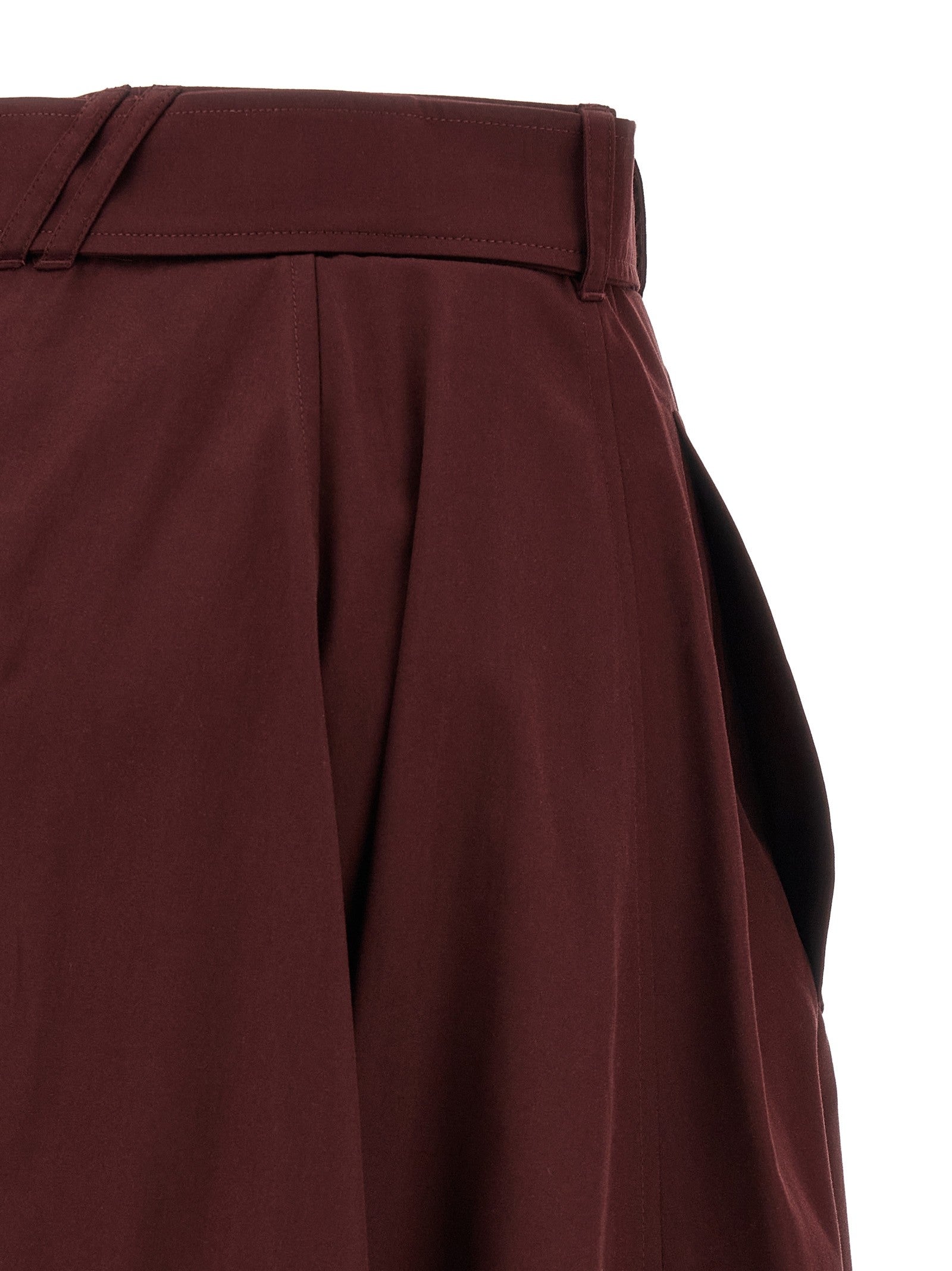 Burberry Gabardine Trench Coat Skirt Red
