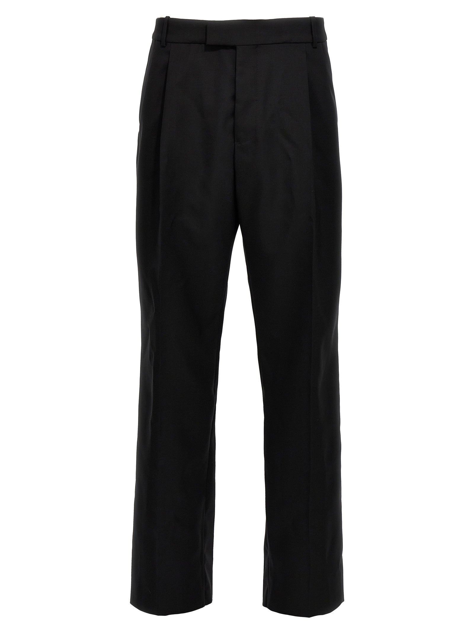Alexander McQueen Gabardine Wool Pants Black