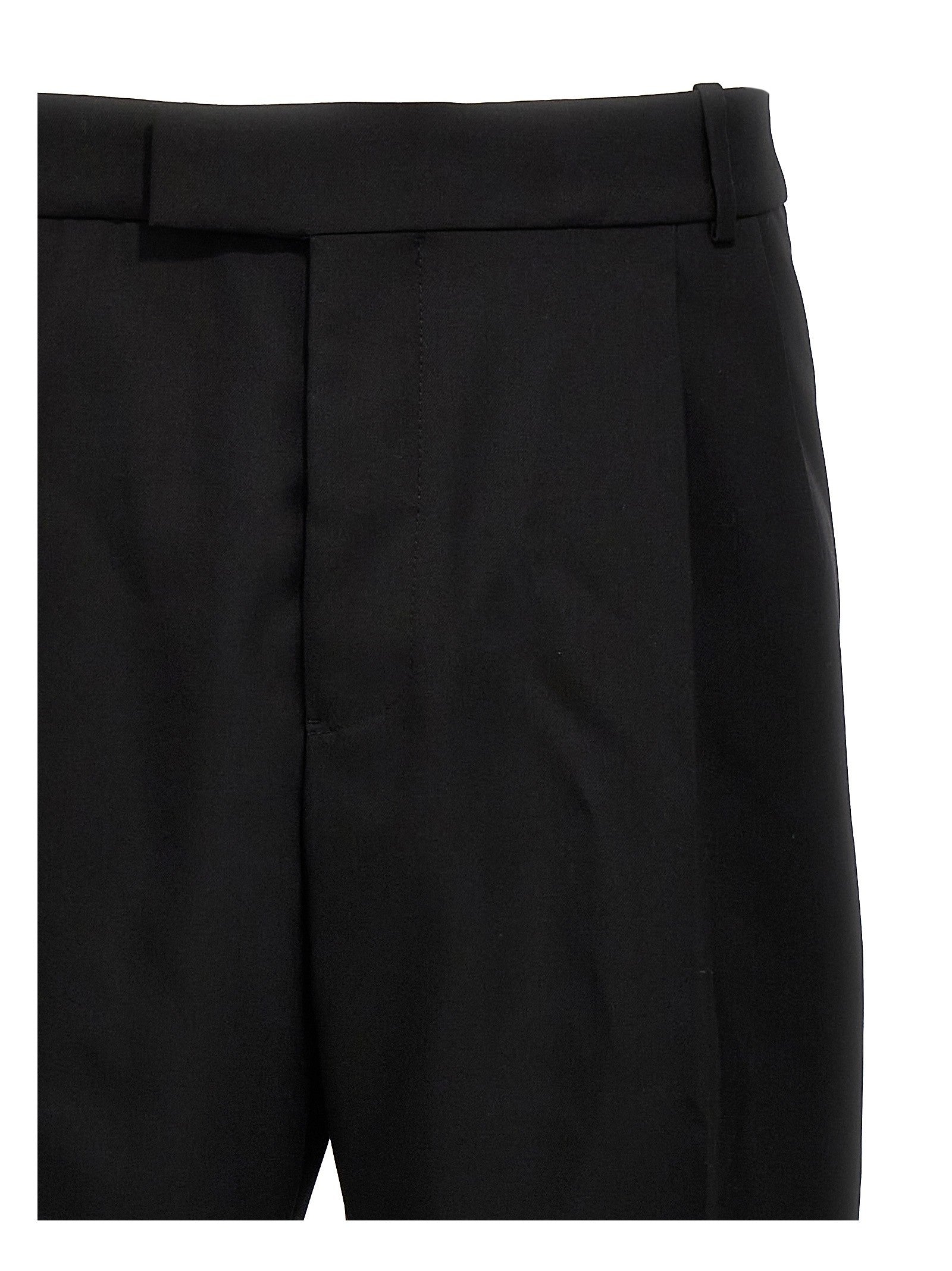 Alexander McQueen Gabardine Wool Pants Black