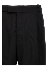 Alexander McQueen Gabardine Wool Pants Black