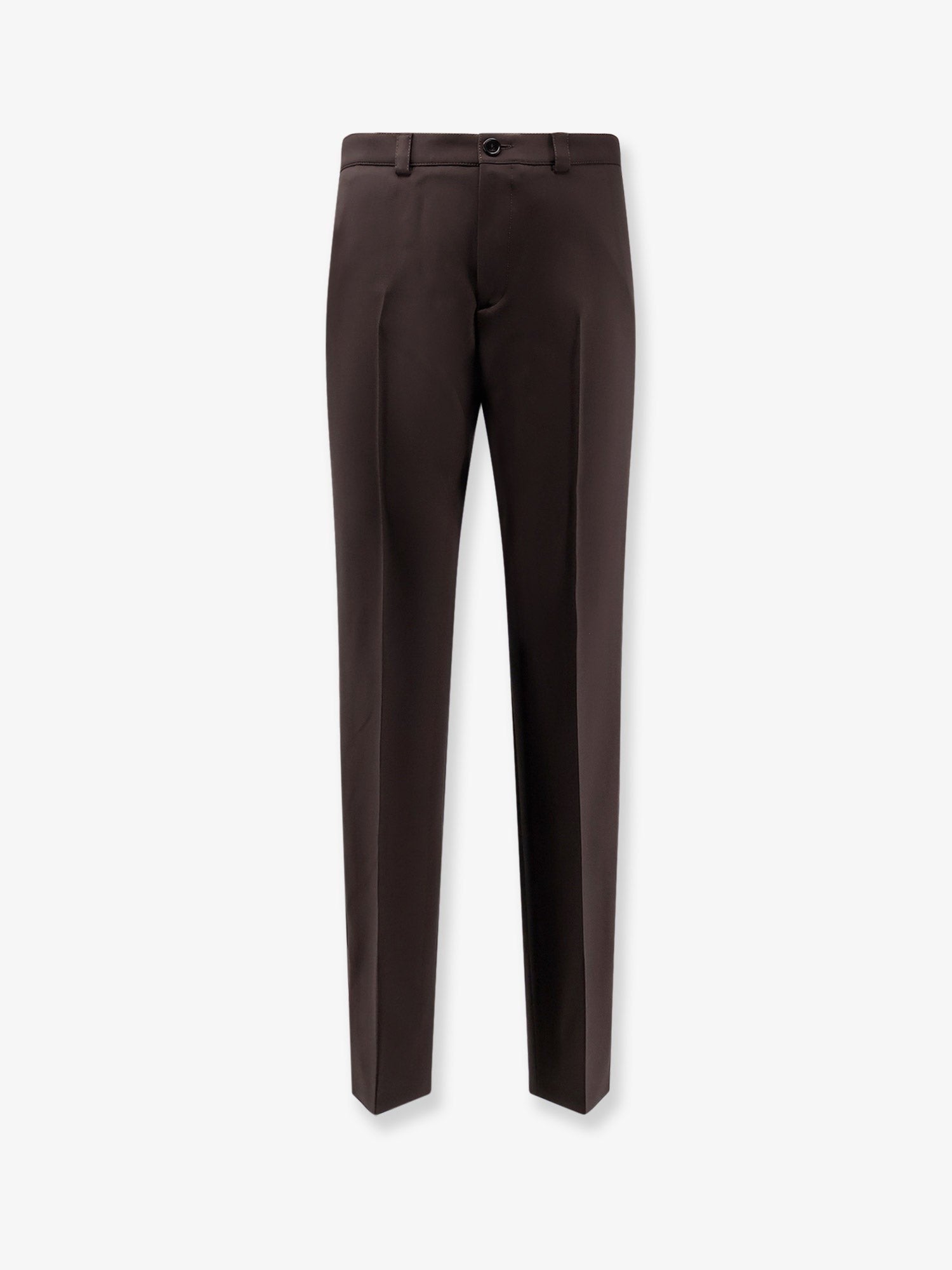 Gucci Men's Gabardine Wool Trousers Brown