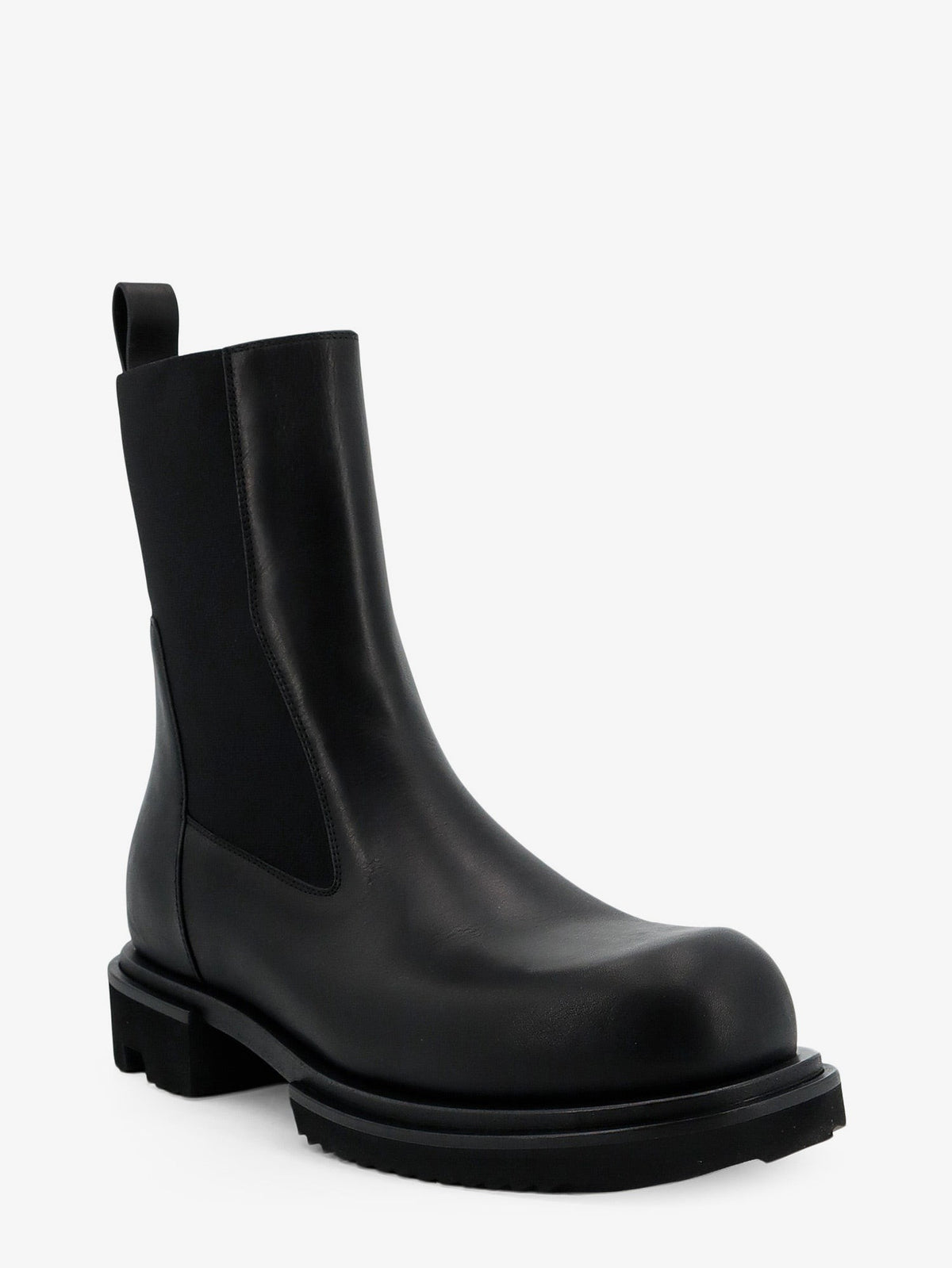Rick Owens Men's Gabe Leather Beatle Boots Black, view 2