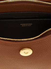 Ferragamo Gabry Mini Shoulder Bag Brown