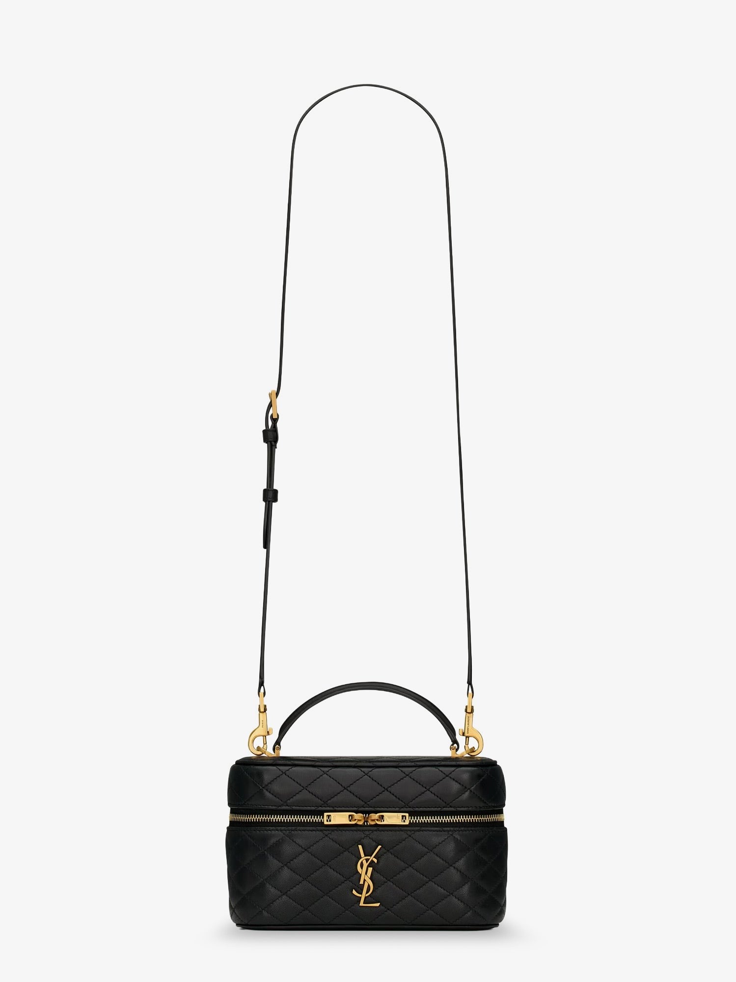 Saint Laurent Women's Gaby Vanity Bag in Leather Black