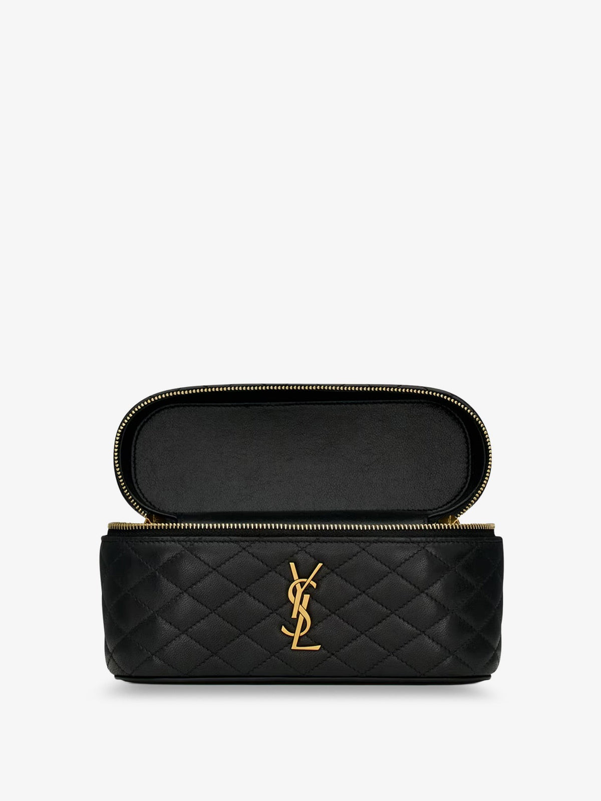 Saint Laurent Women's Gaby Vanity Bag in Leather Black, view 4