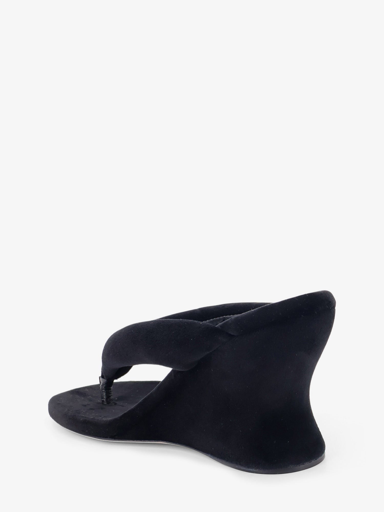 Balenciaga Women's Gaeta Velvet Sandals Black