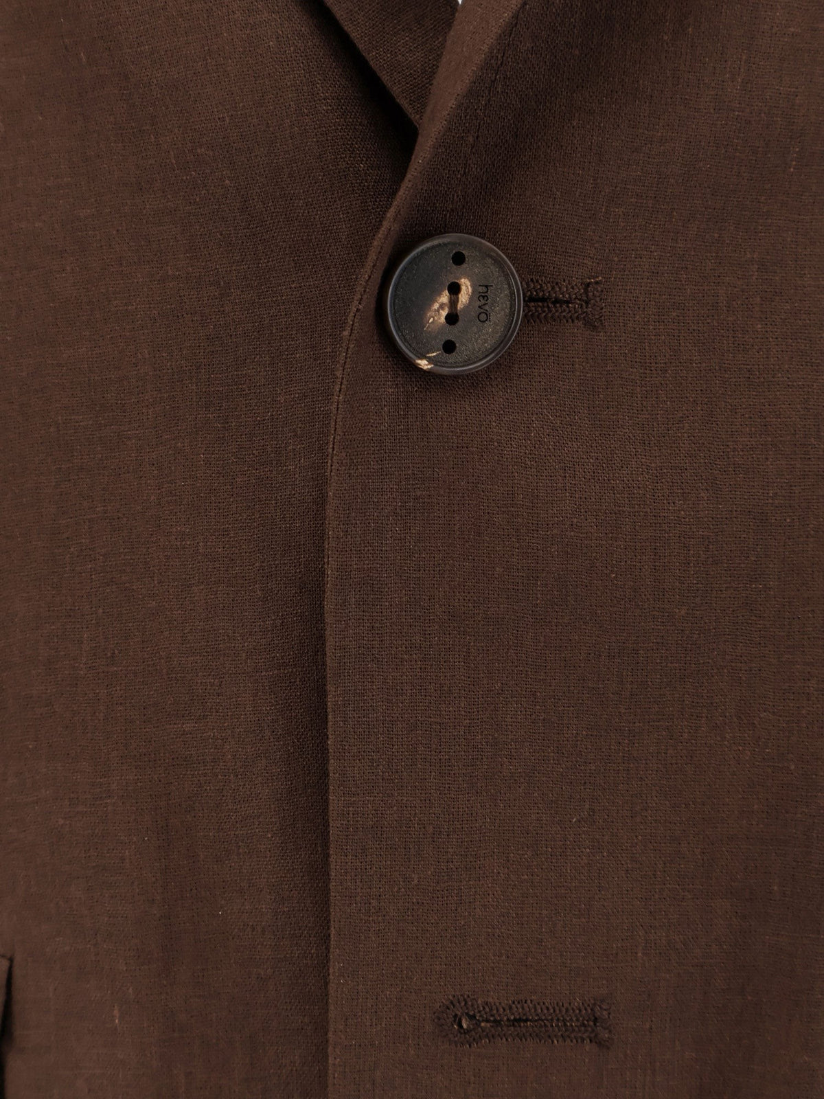 Hevò Men's Galatina Linen and Viscose Suit Brown