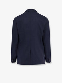 Hevò Men's Galatina Linen and Viscose Suit Blue