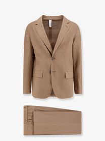 Hevò Men's Galatina Viscose and Linen Suit Beige
